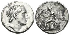 Greek SELEUKID KINGS OF SYRIA. Antiochos III 'the Great', 223-187 BC. Tetradrachm (Silver, 27.70 mm, 16.85 g). Soloi, circa 197-187 BC. Diademed head of Antiochos III to right. Rev. ΒΑΣΙΛΕΩΣ ΑΝΤΙΟΧΟΥ 