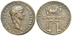 ITALIAN MEDALS Claudius. Imitative medal by Cavino, 1500-1570. (Bronze, 34.40 mm, 20.54 g). TI CLAVDIVS CAESAR AVG P M TR P IMP PP Laureate head of Claudius right. Rev. NERO CLAVDIVS DRVSVS GERMAN IMP