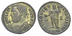 The Staffieri Collection of Alexandrian Coins, 298-618 AD. Licinius I, 308-324. Follis (Silvered Bronze, 19.71 mm, 3.30 g). Alexandria, 2nd officina, 317-320. IMP LICINIVS AVG Laureate and draped bust
