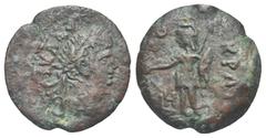 Staffieri Collection of Roman Alexandria Egypt. Alexandria. Nero, 54-68. Obol (Bronze, 20.30 mm, 4.02 g). Dated RY 8 (= 61/2). ΝЄΡ ΚΛΑΥ Κ[ΑΙϹ ϹЄΒ ΓЄΡ] Laureate head of Nero to right. Rev. [Α]ΥΤΟΚΡΑΤ R