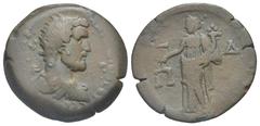 Staffieri Collection of Roman Alexandria Egypt. Alexandria. Antoninus Pius, 138-161. Hemidrachm (Bronze, 28.28 mm, 12.98 g). Dated RY 4 (= 140/1). [ΑΥΤ Κ Τ ΑΙΛ ΑΔΡ ΑΝΤ]ωΝΙΝΟϹ ΕΥϹΕΒ Radiate-headed bust