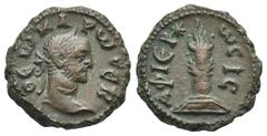 Staffieri Collection of Roman Alexandria Egypt. Alexandria. Divus Carus (died 283) Tetradrachm (Billon, 19.00 mm, 6.44 g) struck 283 under Carinus. ΘЄω ΚΑΡω ϹЄΒ Laureate head of Carus right. Rev. ΑΦΙЄ