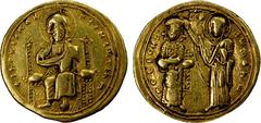 Ancient - Roman & Byzantine BYZANTINE EMPIRE: Romanus III Argyrus, 1028-1034, AV histamenon (4.32g), Constantinople, S-1819, Christ Pantokrator enthroned facing // Romanus standing facing on left, wea