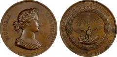World - Europe PAPAL STATES: AE medal, ND (1840), 62mm, Marriage of Victoria Columna and Alexandro Torloni medal by Pietro Girometti, VICTORIA COLVMNA, bust right of Theresia Colonna as Victory, PETRV