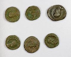 Group Lots - Ancient ANCIENT: ROMAN PROVINCIAL: EGYPT: LOT of 6 BI tetradrachms, including Gallienus, year off flan (Homonoia), Aurelian year 6 (eagle), Diocletian year 3 (Fortuna), year 12 (Serapis),
