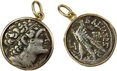 Ancient - Greek PTOLEMAIC: Cleopatra III & Ptolemy IX Soter II, 116-107 BC, AR tetradrachm (16.39g), Alexandria, year 10 (108/07 BC), Svoronos-1671, SNG Copenhagen-357, diademed head of Ptolemy I righ