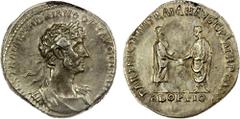 Ancient - Roman ROMAN EMPIRE: Hadrian, 117-138 AD, AR denarius (2.91g), Rome, August-December 117 AD, RIC-9, laureate and cuirassed bust right, [IMP C]AES TRAIAN HADRIANO OPT AVG GER D[AC] // Trajan s