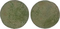 Islamic - Ottoman Empire OTTOMAN EMPIRE: COUNTERMARKED COINS: AE 40 para, ND, Wilski-unlisted, incomplete countermark +Z (possibly Z "Life-giving Spring" from Vrisa, Lesbos) above garland in oblong in