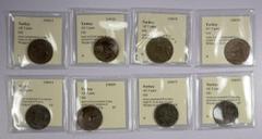 Islamic - Ottoman Empire OTTOMAN EMPIRE: COUNTERMARKED COINS: LOT of 31 countermarked AE coins, all ca. 1880's, with twelve 5-para-sized coins (incl. an Egypt 4 para), seven 10-para, seven 20-para, an