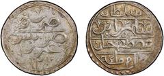 Islamic - Ottoman Empire TRIPOLI: Selim III, 1789-1807, AR 10 para (2.92g), Tarabulus Gharb, AH1210, KM-61, with two-petal flower instead of regnal year above the reverse, with an additional 3-petal f