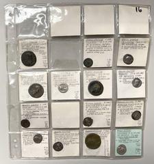 Group Lots - Ancient ROMAN EMPIRE: LOT of 9 ARs & 5 AEs, silver denarii unless otherwise noted, including Divus Augustus (Ae as), Claudius (quadrans), Vespasian, Domitian (dupondius), Nerva, Trajan (d