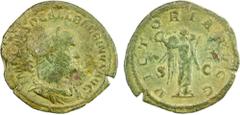 Ancient - Roman & Byzantine ROMAN EMPIRE: Balbinus, April-July 238, AE sestertius (21.88g), Rome, RIC-25, laureate, draped, and cuirassed bust right, IMP CAES D CAEL BALBINVS AVG // Victory standing l