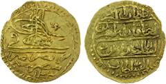 Islamic - Ottoman Empire EGYPT: French Occupation, 1798-1801, AV 1/2 zeri mahbub (1.23g), Misr, AH12[0]3, KM-151, Fr-55, EF, RR. This type of gold coin was struck in the name of the Ottoman sultan Sel