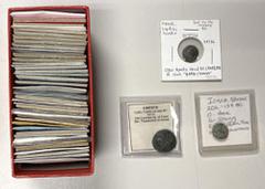 Group Lots - Ancient ANCIENT GREECE: LOT of 47 coins, AEs unless otherwise mentioned, including Lydia (2 pcs: Sardis, Tralles), Ionia (4: Ephesus, Phokaia, 2 of Erythrai), Caria (Rhodes AR hemidrachm,