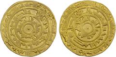 Islamic - Egypt & Syria FATIMID: al-Mu'izz, 953-975, AV dinar (4.09g), Misr, AH365, A-697, Nicol-371, slight crinkle near edge, VF, ex Dr. Robert A. Rosenfeld Collection.