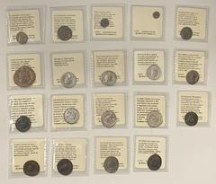 Group Lots - Ancient ROMAN EMPIRE: LOT of 19 coins, including Philip I, Philip II (AR antoninianus), Herennia Etruscilla (ditto), and Valerian I (ditto), Gallienus, Claudius II, Aurelian (silvered fol
