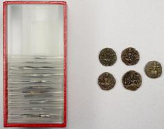 Ancient - Assorted ANCIENT: LOT of 52 coins, most of them silver, including 10 of ancient India (9 punchmark silvers plus a Gandhara AR 1/4 shatamana), 5 Indo-Greek/Scythian drachms (Menander, Azes, A