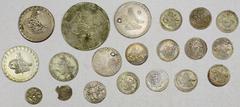 Islamic - Rum (Anatolia) & Ottoman TURKEY: LOT of 20 silver coins, issues of Mustafa III (1757-1774) includng akçe, year 9 and [11]85 (both damaged); para, year 2, 7, 8, 9, all dates [11]80-87 (averag