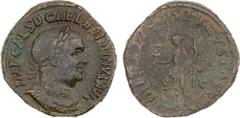 Ancient - Roman & Byzantine ROMAN EMPIRE: Balbinus, April-July 238 AD, AE sestertius (21.75g), Rome, RIC-15, laureate, draped, and cuirassed bust right, IMP CAES D CAEL BALBINVS AVG // Liberalitas sta