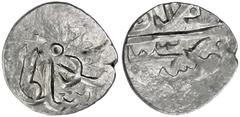 OTTOMAN EMPIRE: Süleyman I, 1520-1566, AR akçe (0.41g), Müküs, ND, A-A1321.2, circular obverse legend, with annulet instead of star in center, usual weakness for this mint, full clear mint name, EF, R