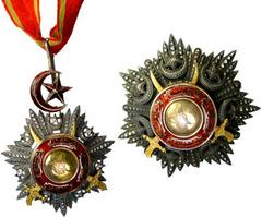 TURKEY: Abdul Mejid, 1839-1861, Mecidiye Nisani order set, AH1268 (1852), Order of the Medjidie, 2nd Class, set includes the Breast Star of the Order and Order with original ribbon for wearing around 