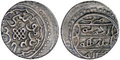 OTTOMAN EMPIRE: Musa Celebi, 1410-1413, AR akçe (1.15g), Edirne, AH813, A-1298, NP-37, EF.