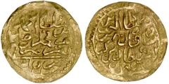 OTTOMAN EMPIRE: Ahmed I, 1603-1617, AV sultani (3.36g), Shirvan, AH1012, A-1347.2, KM-9, full bold mint & date, struck during the brief Ottoman occupation of portions of Azerbaijan, VF, RRRR. Sreckovi