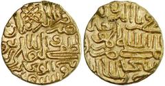DELHI: Muhammad III, 1325-1351, AV tanka (10.91g), "Delhi ", blundered date, G-D428, contemporary imitation, few small nicks, VF to EF, R. About 15 similar examples were found in a large Mamluk hoard 