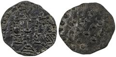 TMUTARAKAN: temp. Mstislav Vladimirovich & later, ca. 988-1035, AE milliarsion (1.75g), I17.10, imitating the Byzantine miliaresion of Basil II and Constantine VIII (976-1025), two crowned busts, larg