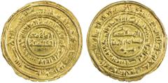 Islamic - Arabian Peninsula SULAYHID: 'Ali b. Muhammad, 1047-1081, AV dinar (2.49g), Zabid, AH445, A-1075.1, Nicol-1738 (listed as pure Fatimid), citing the Fatimid Imam al-Mustansir, lovely bold stri