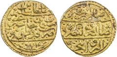 Islamic - Ottoman Empire OTTOMAN EMPIRE: Selim II, 1566-1574, AV sultani (3.48g), Kratova, AH974, A-1324, Damali-KR-A1a (same dies), superb bold strike, lovely EF, RR, ex Hazerfans Collection. Very ra