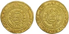 World Coins - Europe KINGDOM OF JERUSALEM: Anonymous, ca. 1150-1187, AV bezant (3.74g), "Misr", "AH515", Ma-9a, A-720, based on a Fatimid dinar of al-'Amir, with legible Arabic both sides (but just a 