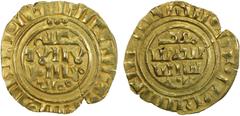 World Coins - Europe COUNTY OF TRIPOLI: Anonymous, ca. 1180-1220, AV bezant (3.50g), NM, ND, Ma-5b, derived from Fatimid dinar of al-Mustansir, without Latin legends, scarce variety with three pellets