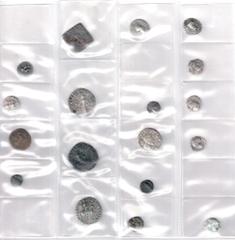 India - Ancient ANCIENT INDIA:LOT of 11 silver/billon and 7 copper coins, identified by the consignor: Indo-Scythian (4 silver/billon and 4 copper, average Fine condition); Parthia (1 pc, Fine, pierce