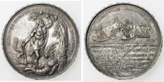 World - Europe GREECE: AR medal, 1690, Voltolina-1085; Forster-668, 44mm, The Venetian Republic Reconquers Fortress Napoli di Malvasia from the Turks, silver medal by Philipp Heinrich Müller, Hercules