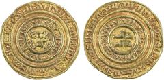 World - Europe KINGDOM OF JERUSALEM: Second phase, ca. 1149-1187, AV bezant (3.62g), "Misr ", ND, CCS-4, A-730, derived from the Fatimid dinar of al-'Amir (A-729), later style, bold VF. The engraver l