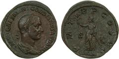 Ancient - Roman & Byzantine ROMAN EMPIRE: Gordian I, 238 AD, AE sestertius (21.25g), RIC-7, Cohen-3, IMP CAES M ANT GORDIANVS AFR AVG, laureate, draped and cuirassed bust right, seen from behind // P 