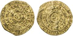 Islamic - Egypt & Syria FATIMID: al-Zahir, 1021-1036, AV dinar (4.12g), Filastin, AH423, A-714.2, Nicol-1503, with Arabic letter "Z" in center both sides, scruffy surfaces, Fine to VF, S.