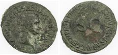 Ancient - Greek & Roman ROMAN EMPIRE: Germanicus, died 19 AD, AE as (12.13g), Rome, RIC-106 Claudius; BMC-215 Claudius, struck 42-43 AD under Claudius, bare head of Germanicus right, GERMANICVS CAESAR