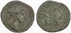 Ancient - Greek & Roman ROMAN EMPIRE: Marcus Aurelius, 161-180 AD, AE sestertius (25.37g), Rome, RIC-824, struck 161-162 AD, bare and cuirassed bust right, IMP CAES M AVREL ANTONINVS AVG P M // Marcus