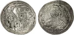 World - Europe SICILY: Roger II, 1105-1154, AR ducalis (2.32g), Palermo, dated RY 10 (1140), MEC-14-212, Spahr-72, Roger II standing to right, wearing Byzantine-style crown with pendilia and loros, ho