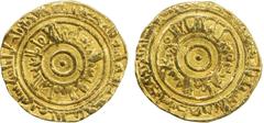 Islamic - Egypt & Syria FATIMID: al-'Aziz, 975-996, AV dinar (3.91g), Atrabulus (Trablus), AH380, A-703, Nicol-, bold mint & date, unpublished by Nicol in gold, but known dated AH380 for a silver half