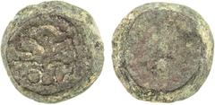 Islamic - Egypt & Syria FATIMID: al-Mustansir, 1036-1094, AE weight (2.12g), A-724W, citing only his name ma'add in ornate calligraphy, thick and round, weight for half dinar, i.e., half mithqal, VF, 