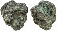 Ancient - Western ROMAN REPUBLIC: AE aes rude (16.88g), before 4th century BC, Opitz p.12 (plate example), Thurlow-Vecchi pl.2 (top row second from left), unformed cast bronze fragment, dark green pat