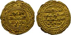 Islamic - Arabian Peninsula SULAYHID: Queen 'Arwa bint Ahmad, 1091-1137, AV ½ dinar (1.21g), Dhu Jibla, AH[4]87, A-1078.1, citing the Fatimid caliph al-Mustansir; very clear date and mint, EF.