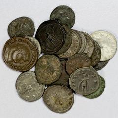 Group Lots - Ancient ROMAN EMPIRE: LOT of 19 coins, includes AR antoniniani and AE folles in better grades, including Gordian III, Philip I, Gallienus (2), Salonina, Saloninus (2), Claudius II, Aureli