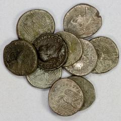 Group Lots - Ancient ROMAN PROVINCIAL: SYRIA: LOT of 10 BI tetradrachms, including 9 of Elagabalus and 1 of Gordian III; average circulated grades; retail value $500, lot of 10 pieces.