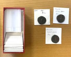 Group Lots - India KUSHAN: LOT of 10 AE tetradrachms, including Kujula Kadphises (2), Kanishka (2, both Mao), Huvishka (6, various deities, including 2 with elephant obverse); average circulated condi