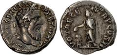 Ancient - Roman & Byzantine ROMAN EMPIRE: Pertinax, January-March 193, AR denarius (3.43g), Rome, RIC-13a, laureate head right, IMP CAES P HELV PERTIN AVG // Pertinax standing left, veiled and togate,