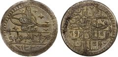 Islamic - Ottoman Empire TURKEY: Selim III, 1789-1807, AR yuzluk (100 para) (31.81g), Islambul, AH1203 year 19, KM-507, key date, average strike, choice EF, RR.